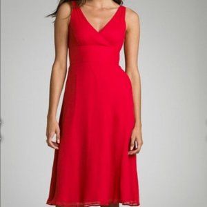NWT J. Crew 100% Silk Sleeveless Red Dress